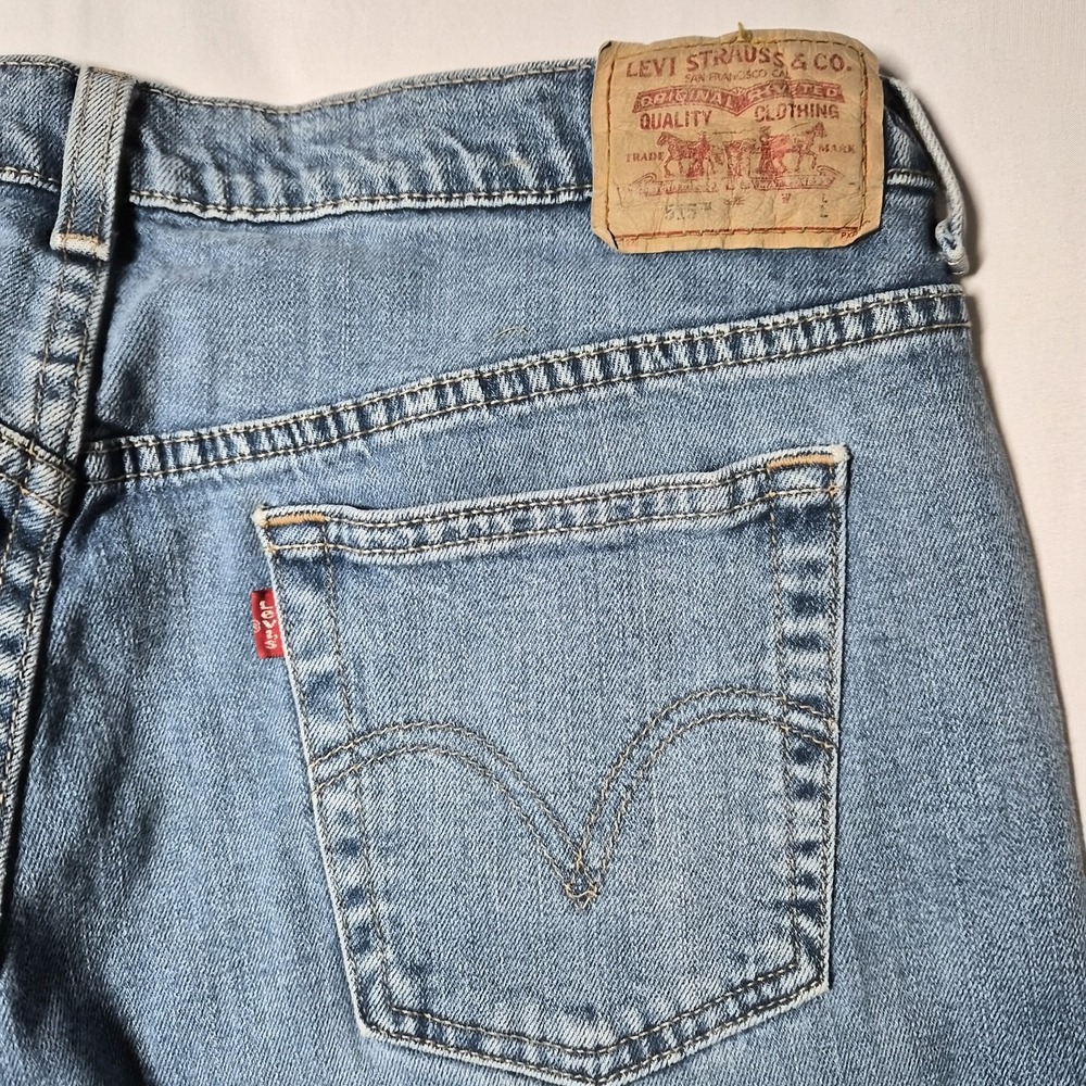 Vintage Levi's 515 Nouveau Bootcut Womens Dark Wash Jeans Size 12 Large‎ - Picture 14 of 16
